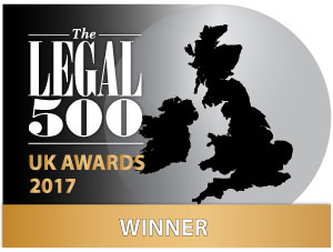 Legal 500 UK Awards 2017 - Winner, International Arbitration Set of the Year