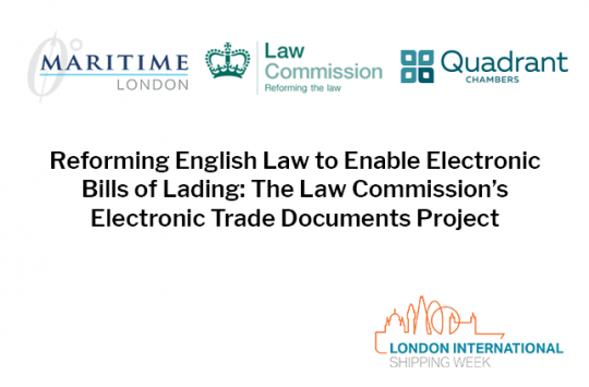 Maritime London and the Law Commission, hosted by Quadrant Chambers