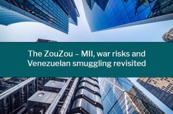 Background image of the city of London with The ZouZou – MII, war risks and Venezuelan smuggling revisited in text