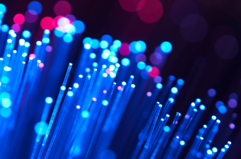 Close up of fibre optic lights